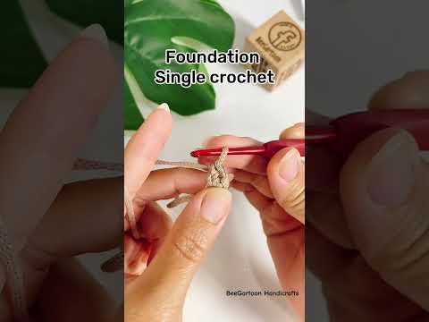Foundation single crocher #knitting #crochet #amigurumi #knittig #crochettutorial #crocheting