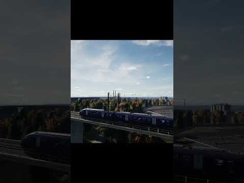 Class 395 crossing a bridge (TSW3) #shorts