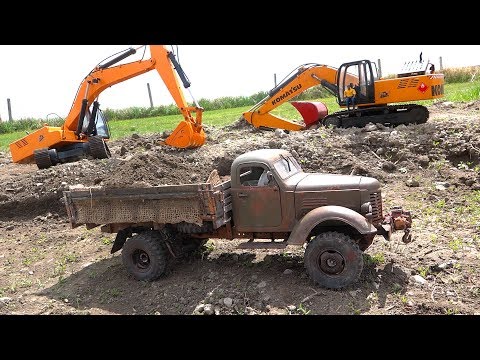 Heavy Load Tips Truck - 1948 KR11 International Harvester Loaded by EXCAVATOR!  | RC ADVENTURES - UCxcjVHL-2o3D6Q9esu05a1Q