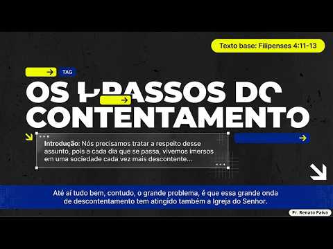 MOCIDADE: OS PASSOS DO CONTENTAMENTO - FILIPENSES 4:11-13 | PR. RENATO PAIVA | 14/03/2026