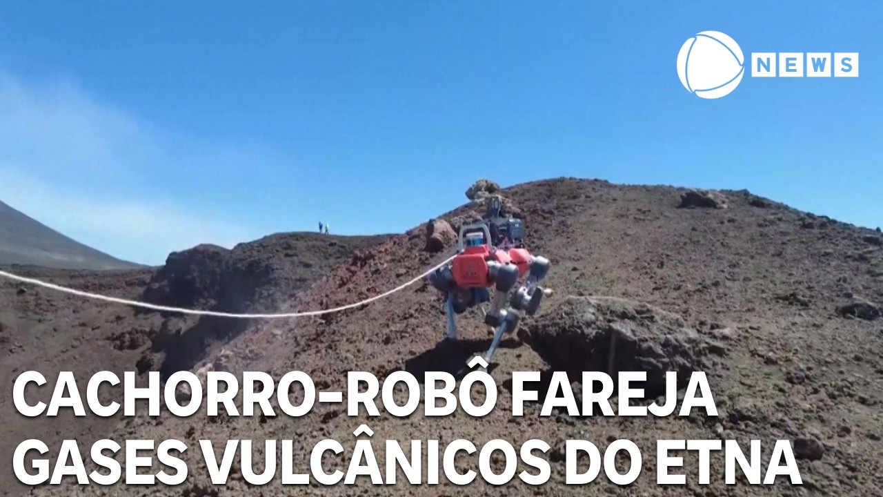 Cachorro-robô fareja gases vulcânicos do Monte Etna