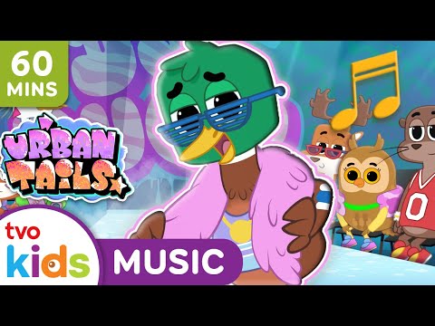 URBAN TAILS 🎤 🎶 Animal Music Videos 🦆 🦦 🐸 Hip-Hop, R&B, 90’s FOR KIDS! 60 Minute Compilation TVOkids