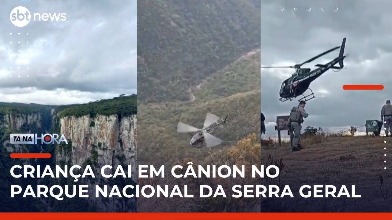 Criança cai de cânion em parque no RS bombeiros fazem buscas com helicópteros | TanaHora