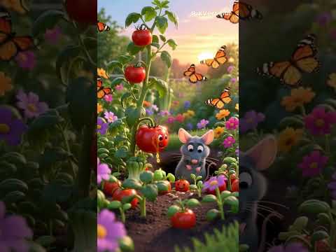 Aha Tamatar 🍅 Fun Rhyme in 3D | #shorts #rhymes #kids #youtubeshorts #trending #viral #ytshorts #cat