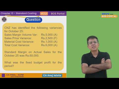 BOS Portal || SCPM || Standard Costing  || MCQ # 02 || Sales Volume Variance