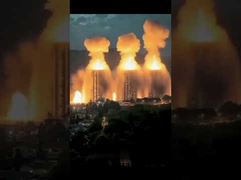 Three Iranian Missiles Destroy Buildings in Israel's Tel Aviv Area #iran #israel #iranvsisrael