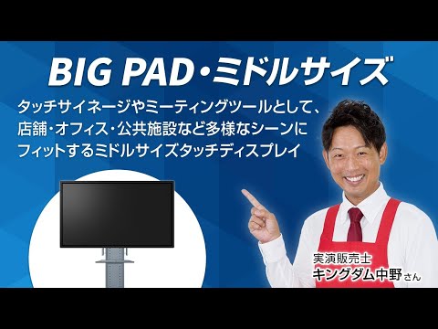【ミーティングにも！サイネージにも！】タッチディスプレイ「BIG PAD」ミドルサイズ　＜PN-LM551/PN-LM431＞：シャープ