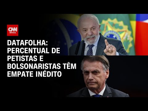 ​Datafolha: percentual de petistas e bolsonaristas têm empate inédito | LIVE CNN