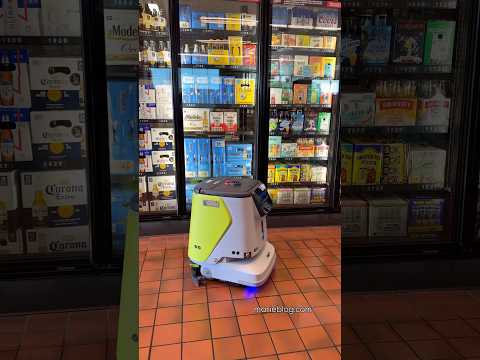 Robot mop! Gas station robot mop! #robot  #gasstation #insidegasstation