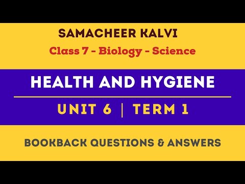 Health and Hygiene Book Back Answers | Unit 6  | Class 7 | Biology | Science | Samacheer Kalvi