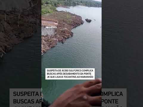 Suspeita de ácido sulfúrico complica buscas após desabamento da ponte JK #Shots