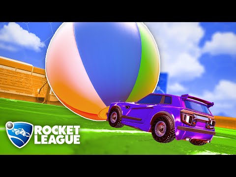 Using a BEACHBALL in Rocket League...
