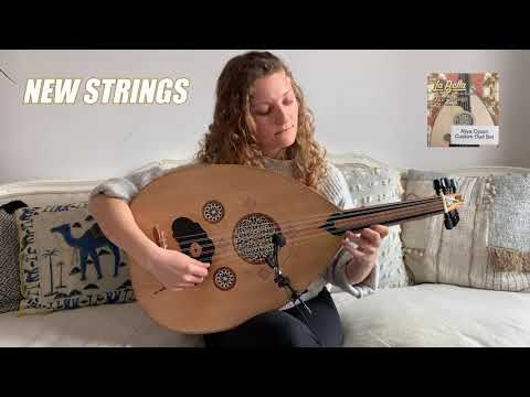 Aliya Cycon Demos La Bella Oud Strings and Fluorocarbon Prototypes