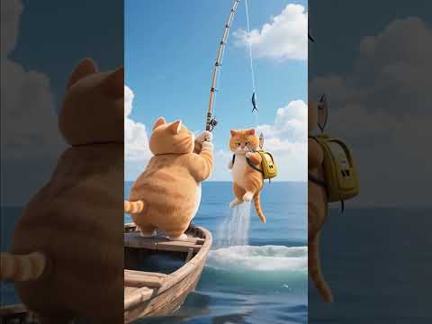 THE LEOPARD BULLY THE FAT ORANGE CAT!#balloons #cat #funny #animals #cartoon