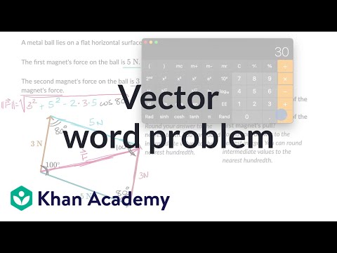 Vector word problem: resultant force | Vectors | Precalculus | Khan Academy