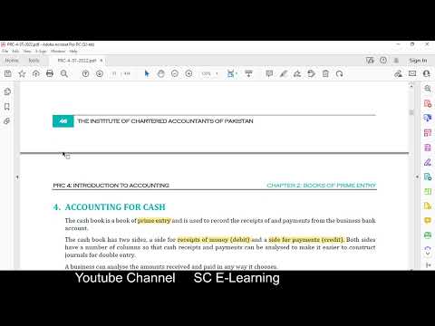 Accounting For Cash Book ||  Lecture 6 PRC 4