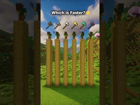Minecraft Which Axe Is Faster?🤔
