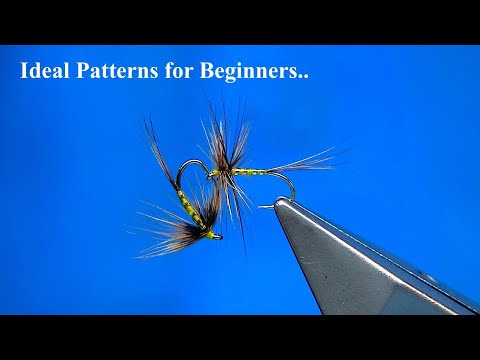 Tying 2 Basic Spider Patterns - For Beginners..