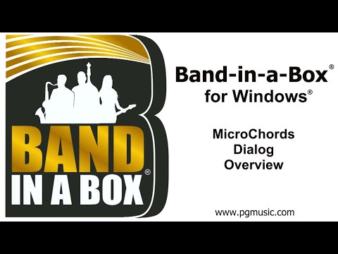 Band-in-a-Box® for Windows®: MicroChords Dialog Overview