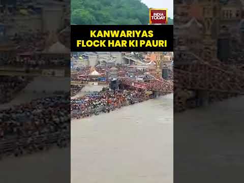 Uttarakhand | Kanwariyas throng Har Ki Pauri In The Holy City Of Haridwar | #uttarakhand #harkipauri