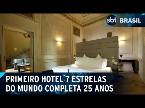 Veja como são os quartos do primeiro hotel sete estrelas do mundo, em Dubai | SBT Brasil (08/06/24)