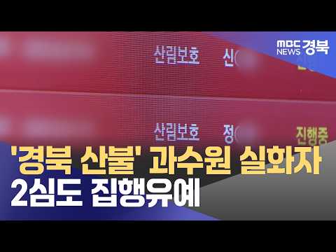 '경북 산불' 과수원 실화자 2심도 집행유예