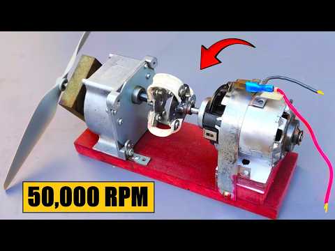 50,000 RPM in 3 SECONDS ? CRAZY Fast Machine Build with Electric DC Motor