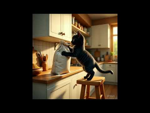 Kitty, Meow's Secret Mission!/किट्टी म्याऊं का गुप्त मिशन ! #ai #3danimation #catcartoon #ytshorts