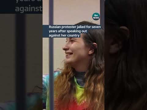Russian protester jailed for seven years after speaking out against her country #itvnews #russia