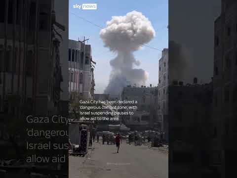 Smoke rises from Gaza City after Israeli strikes