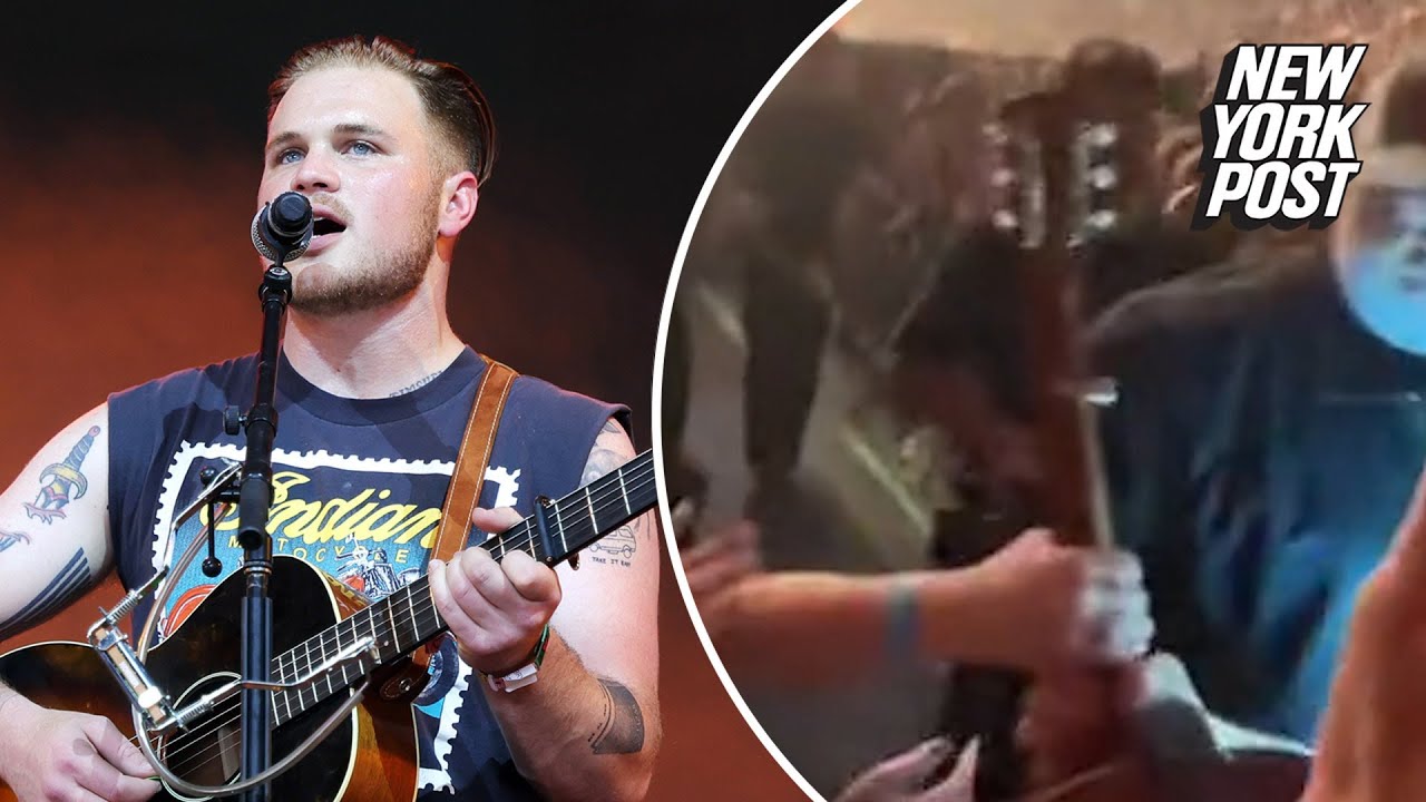 Country star Zach Bryan kicks out concertgoer who tried to take his guitar | New York Post