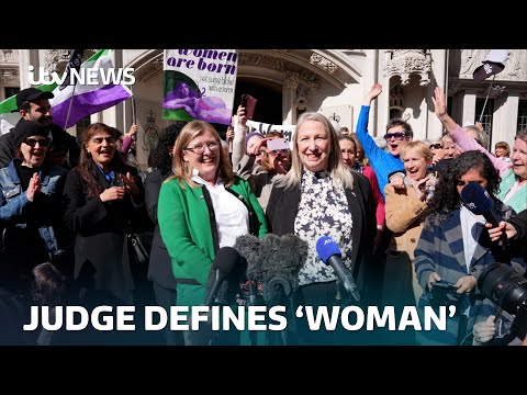 Watch in full: Supreme Court defines 'woman' in UK law as referring to 'biological sex' | ITV News