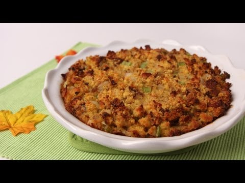 Corn Bread Stuffing Recipe - Laura Vitale - Laura in the Kitchen Episode 483 - UCNbngWUqL2eqRw12yAwcICg