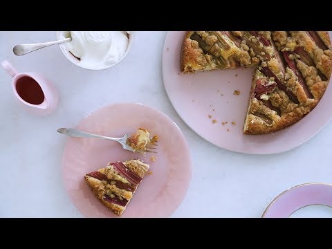Rhubarb Crumb Cake- Sweet Talk with Lindsay Strand