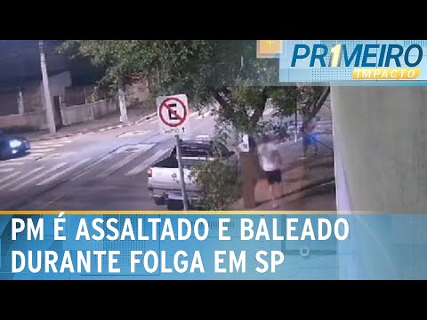 Novas imagens mostram PM que passeava com cachorro sendo baleado em SP | Primeiro Impacto (18/06/24)