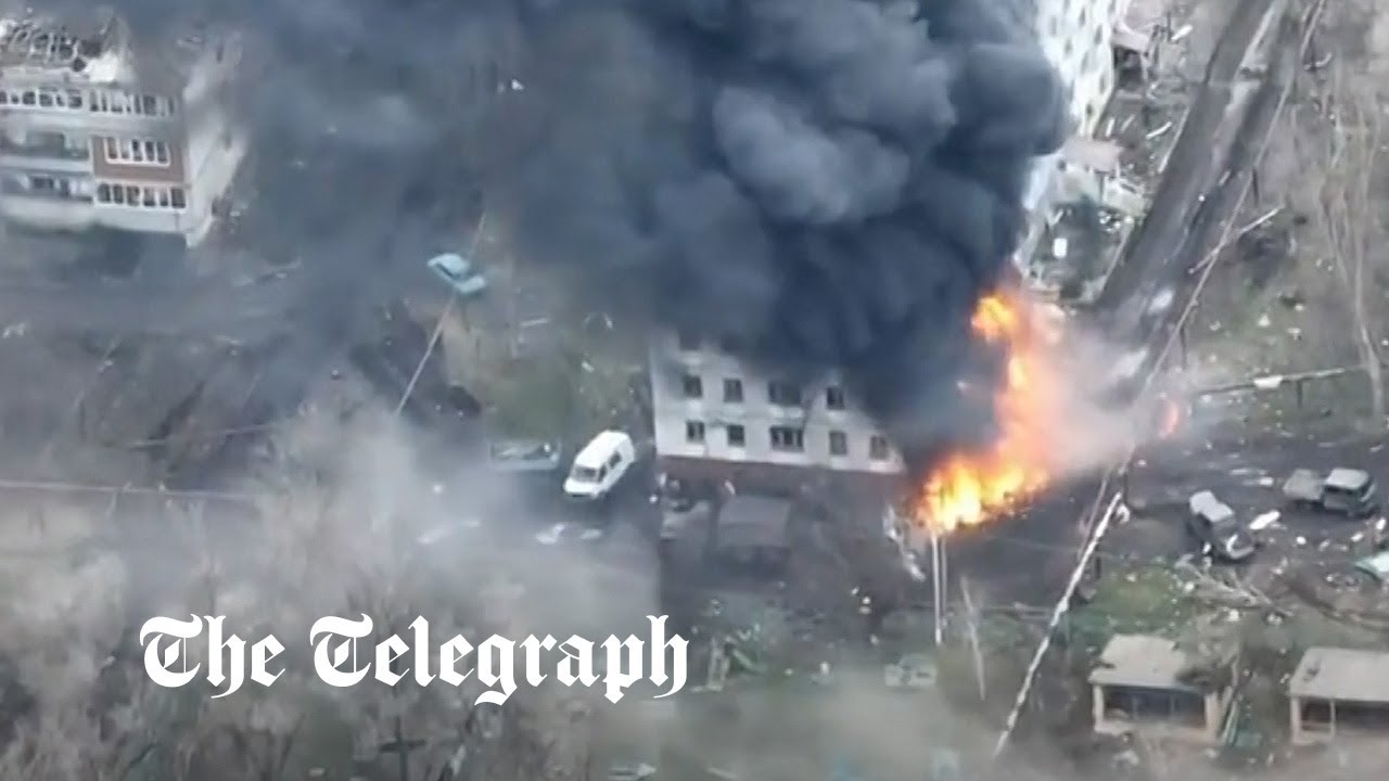 Ukraine war: explosion destroys Russian weapons store in Bakhmut