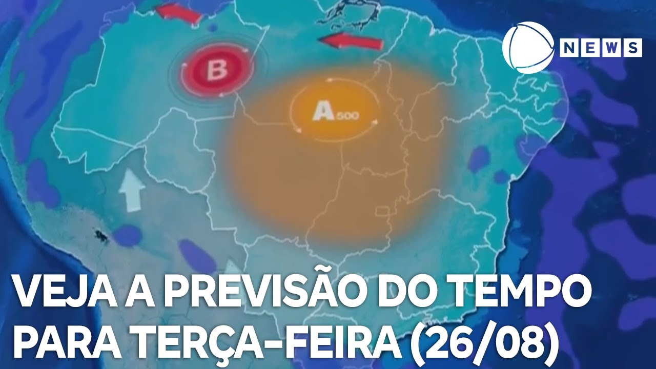 Confira a previsão do tempo para terça-feira (26/08)