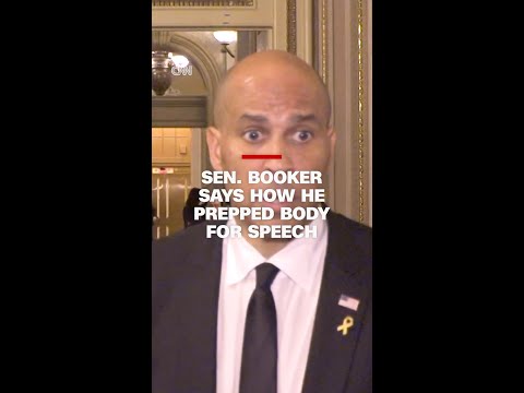 Sen. Booker says how he prepped body for speech