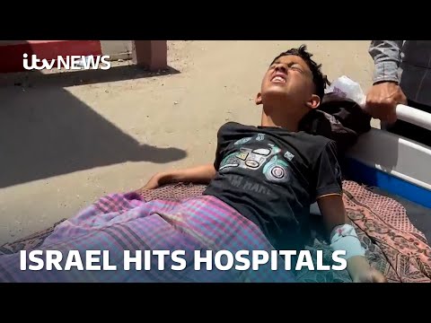 Footage shows child patients fleeing Gaza hospital on beds as Israel strikes | ITV News