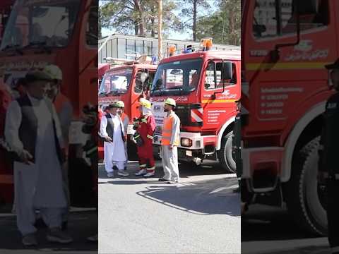 19 fire trucks deployed to Herat industrial city|آغاز فعالیت ۱۹عراده موتر اطفائیه در شهرک صنعتی هرات