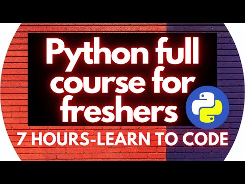 Python FULL COURSE For Freshers 2021 | Learn Python Programming ⚡