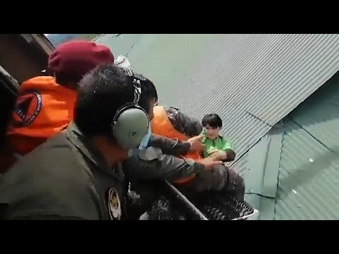 Rescate a los damnificados por la depresión tropical Eta