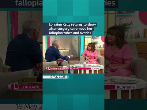 Lorraine Kelly had keyhole surgery after an ovarian cyst burst during a flight  #itvnews