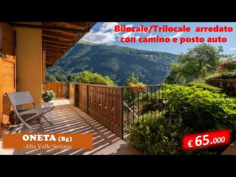 NON PIÙ DISPONIBILE :Bilocale arredato con posto auto privato e grande terrazzo ad Oneta (Bg)