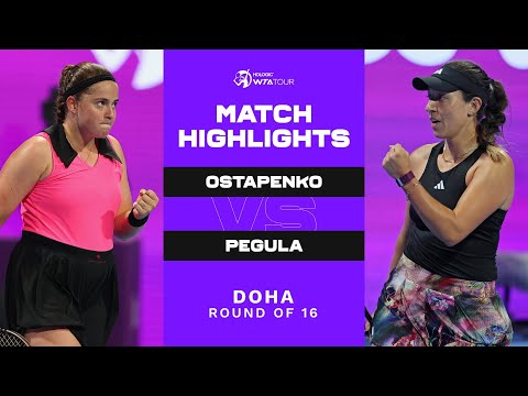 Jelena Ostapenko vs. Jessica Pegula | 2023 Doha Round of 16 | WTA Match Highlights