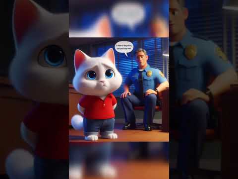 Kitten revange his father death after becoming a police #cat #growupmyaccount #meaw #trending #fyp#