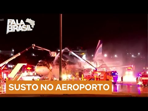 Avião pega fogo em aeroporto na Coreia do Sul; não houve feridos