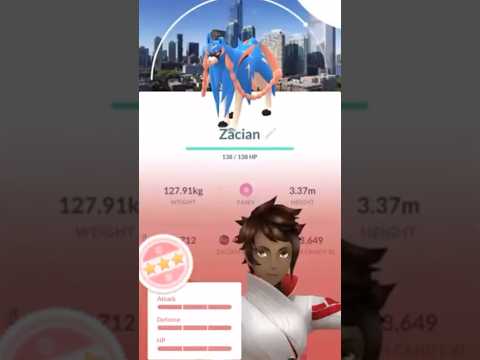 ホビーの動画サムネイル - 💯100 IV Background Zacian CAUGHT In Pokemon Go!💯 #shorts #pokemon