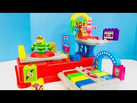 YO GABBA GABBA Hide and Seek Mega Bloks Dance Party Boombox Turntable Toys