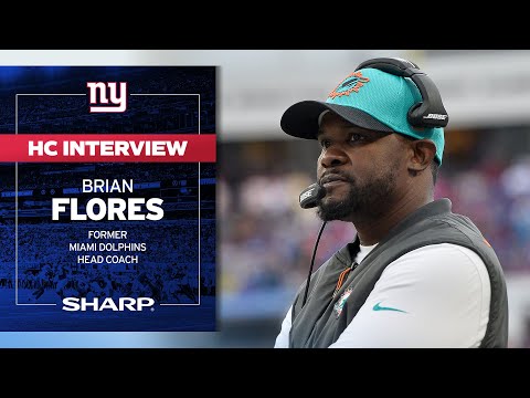 Giants Interview Brian Flores for Head Coach video clip 
